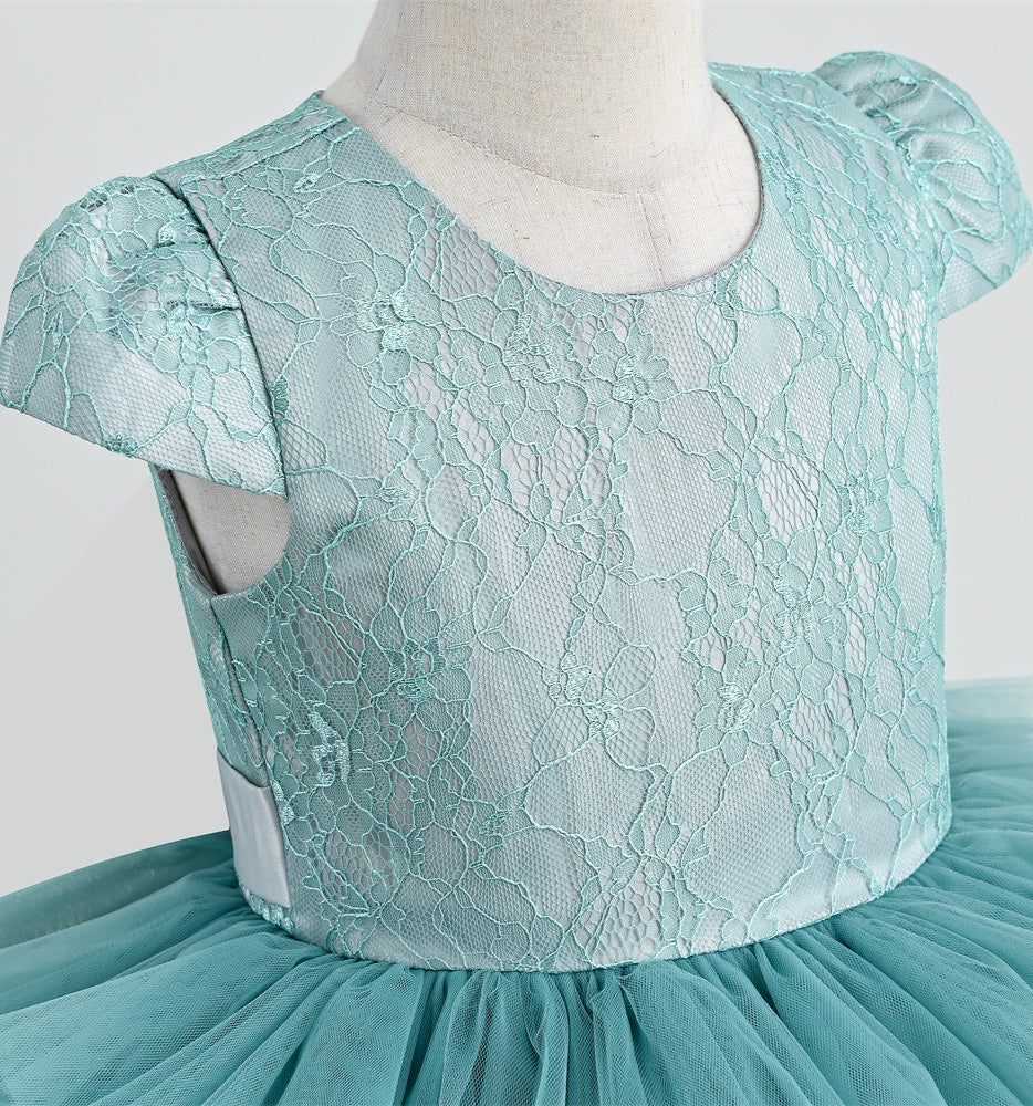 Green Flower Girl Dress