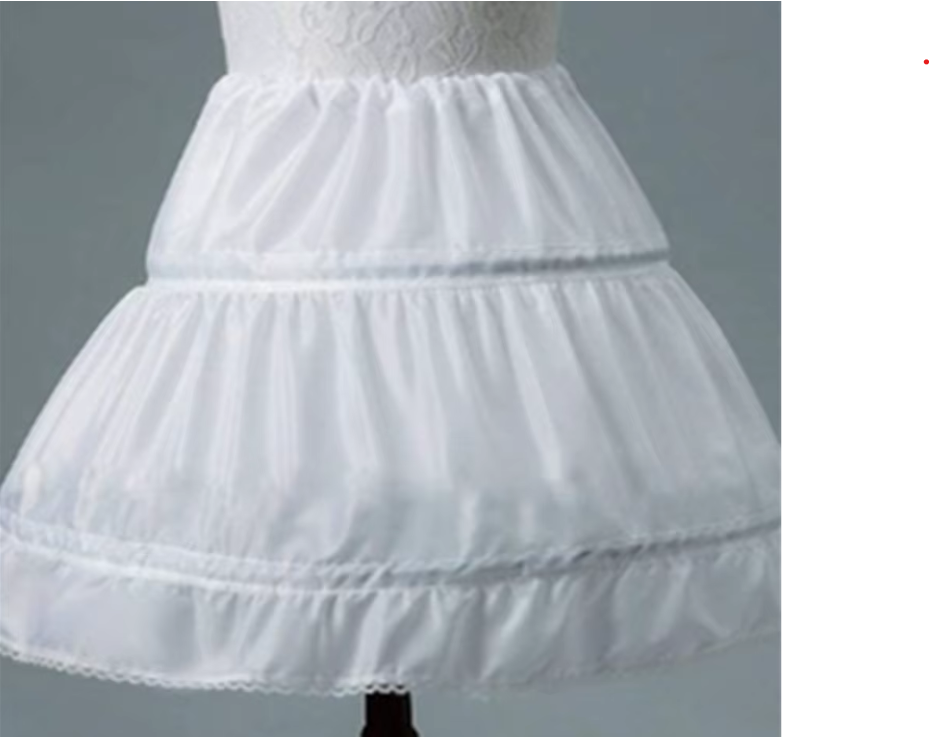 Hoop Ruffle Layer White Petticoat With 45cm Length