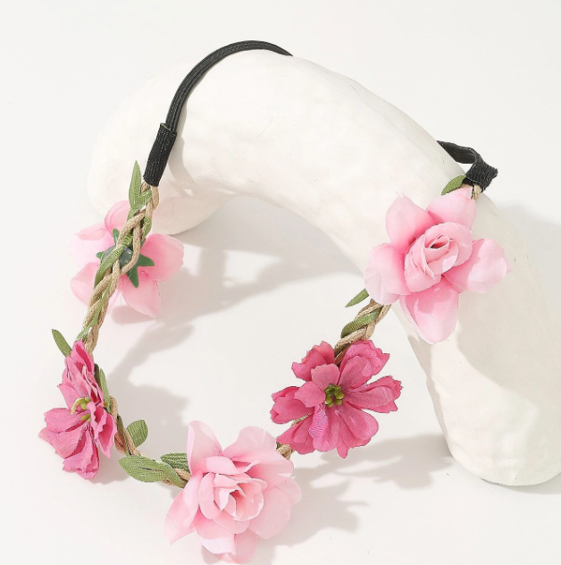 Light Pink Flowers Headband