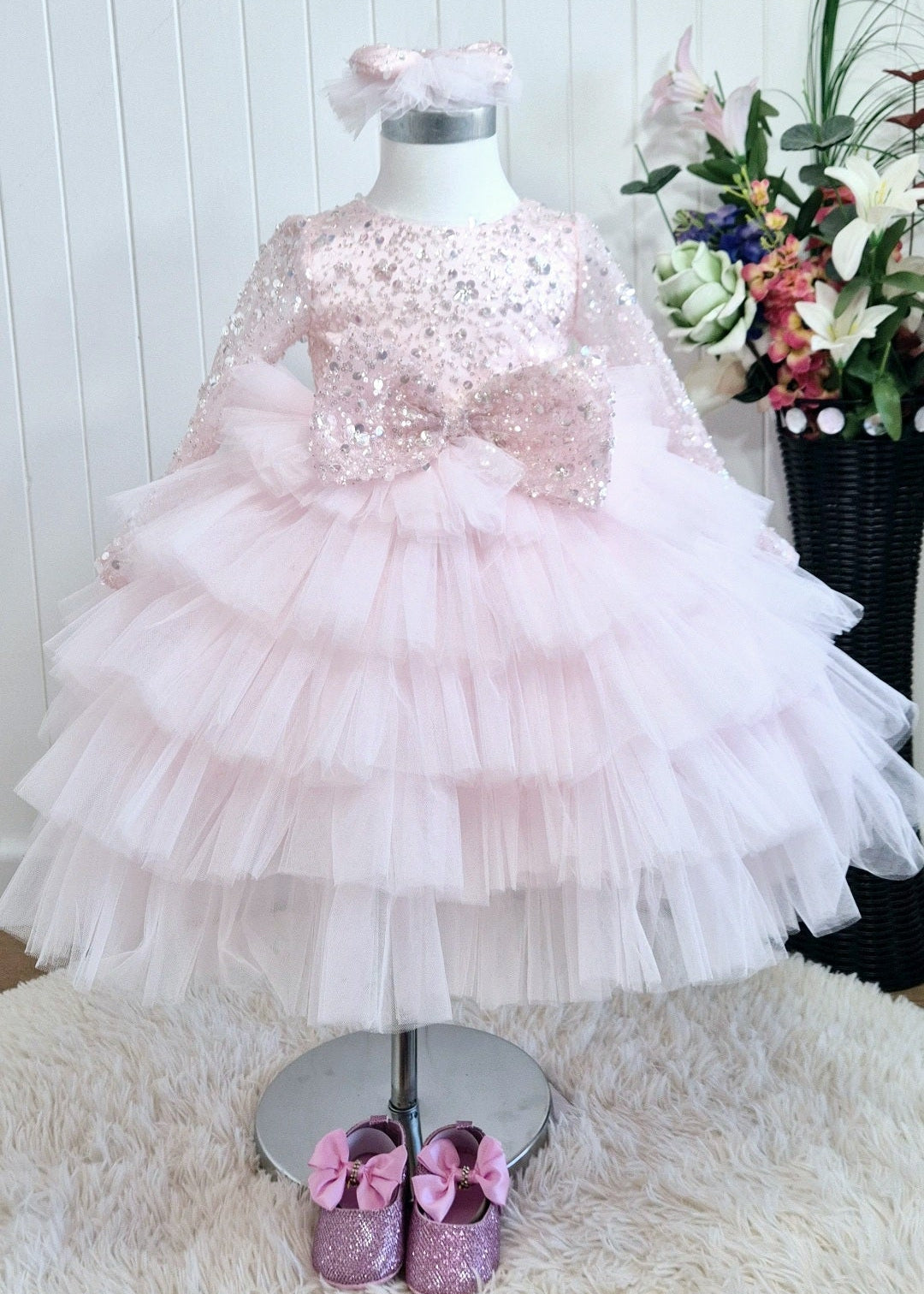 Princess dress for baby girl Pink dress