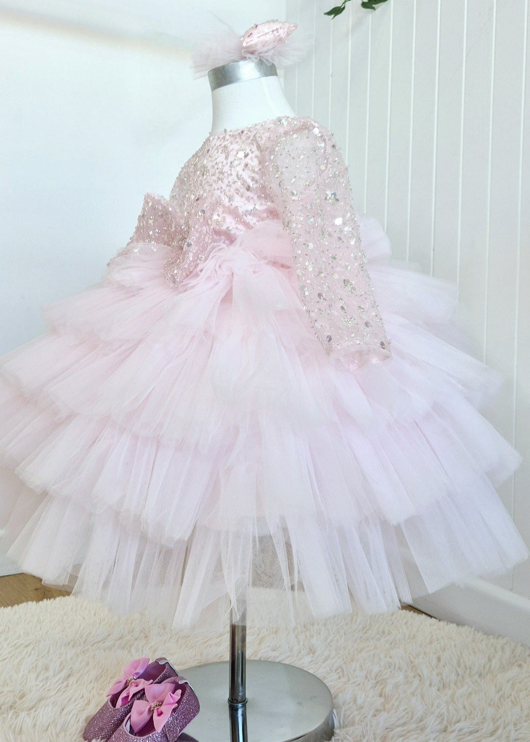 Princess dress for girl -Pink dress 1