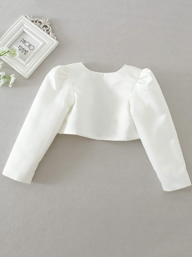 Girls Formal Cardigan - Ivory Jacket