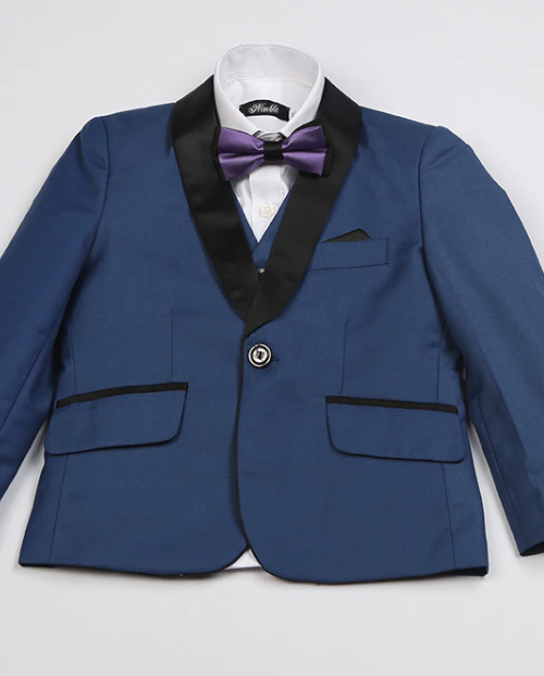 Boys Wedding Royal Blue Tuxedo Suit 3pc Set