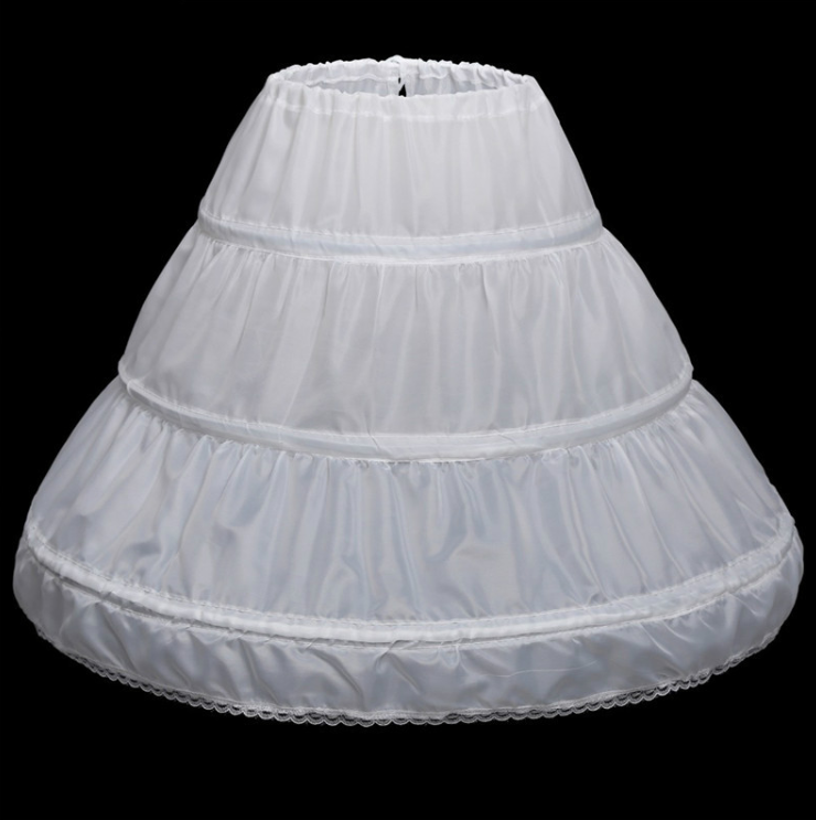3 Hoops One Layer White Underskirt With 55cm Length