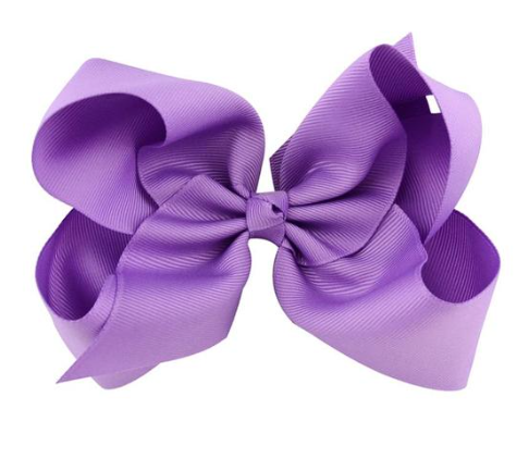 Girls Extra Large Purple Bow Head Clip