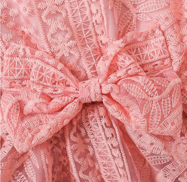 Baby Girl Lace Dress - Peach