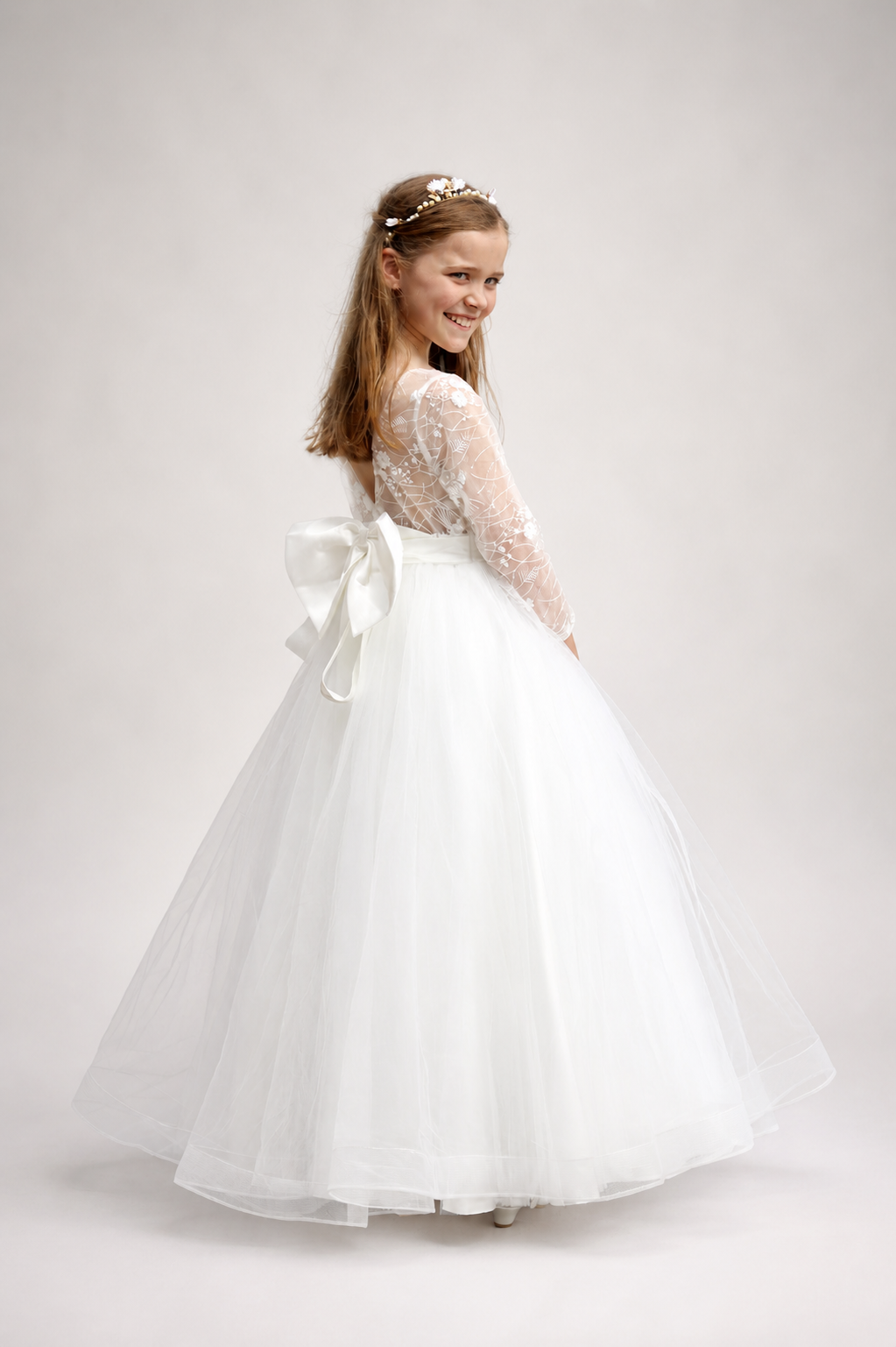 Skye Luxury Holy Communion Dress - Full Sleeve Dress
