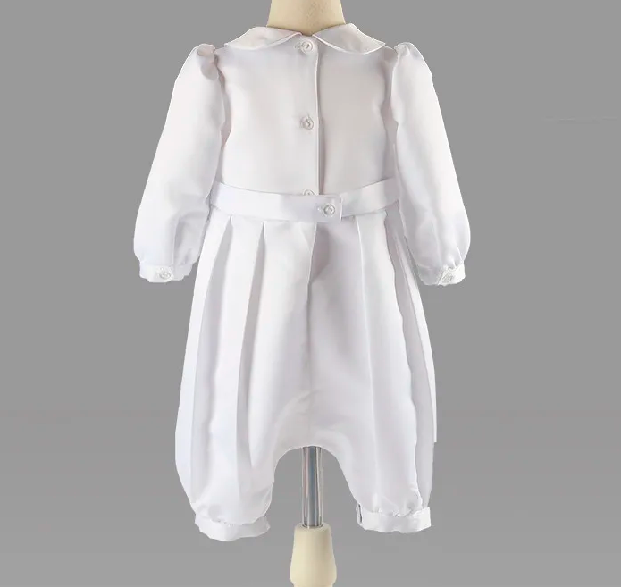 Baby Boy Baptism Romper