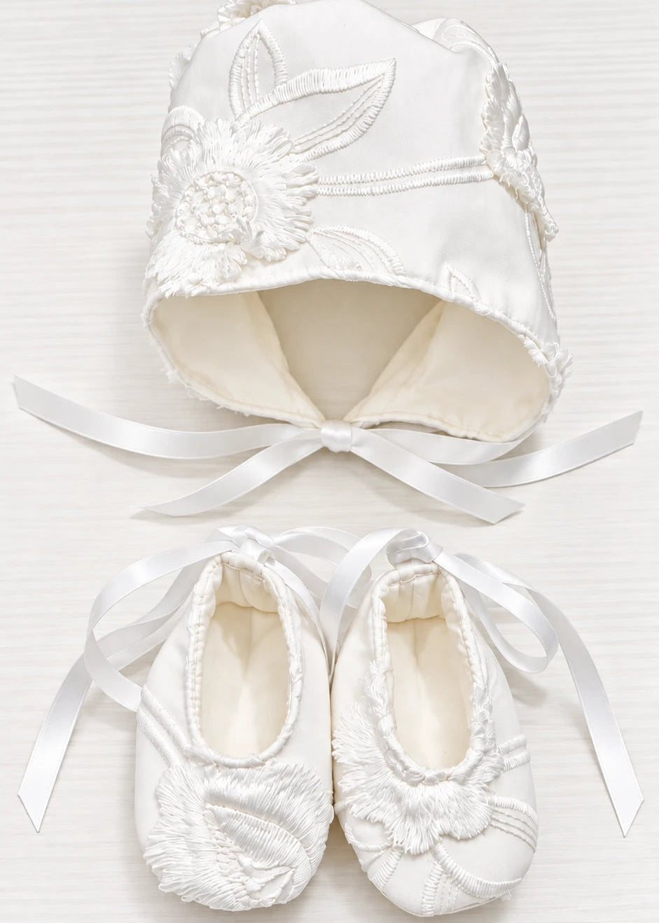Baby Girl Puffy Sleeve Lace Romper Dress With Headpiece