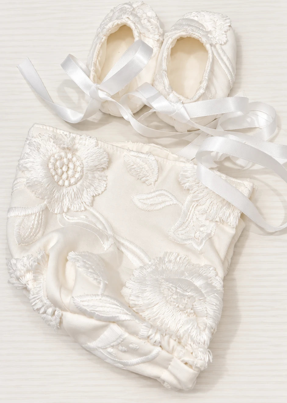 Baby Girl Puffy Sleeve Lace Romper Dress With Headpiece