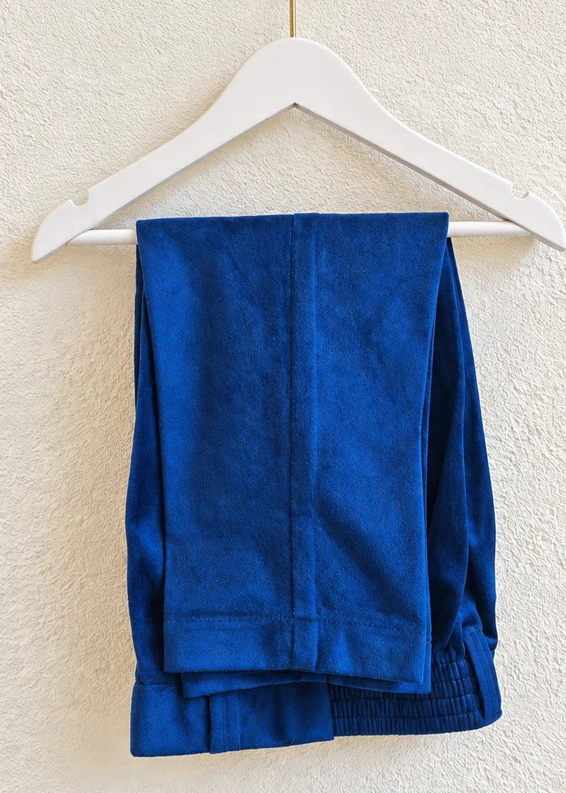 Little Boy Blue Suit 5pcs Set - Velvet Suit