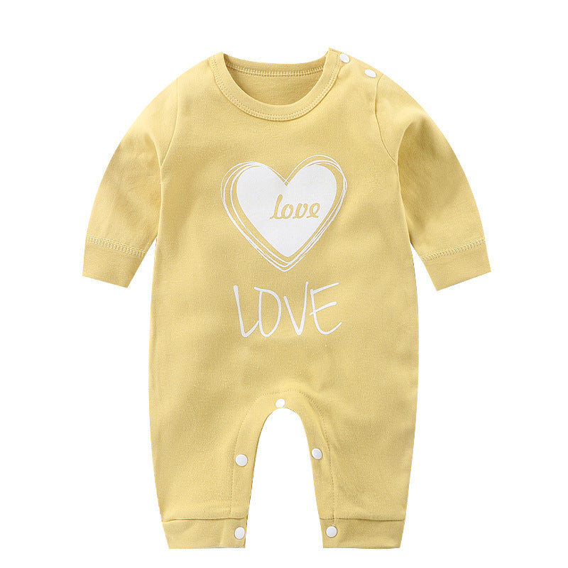 Beautiful 100% Cotton Baby Love Print Coverall