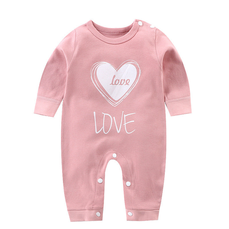 Beautiful 100% Cotton Baby Girl Love Print Coverall