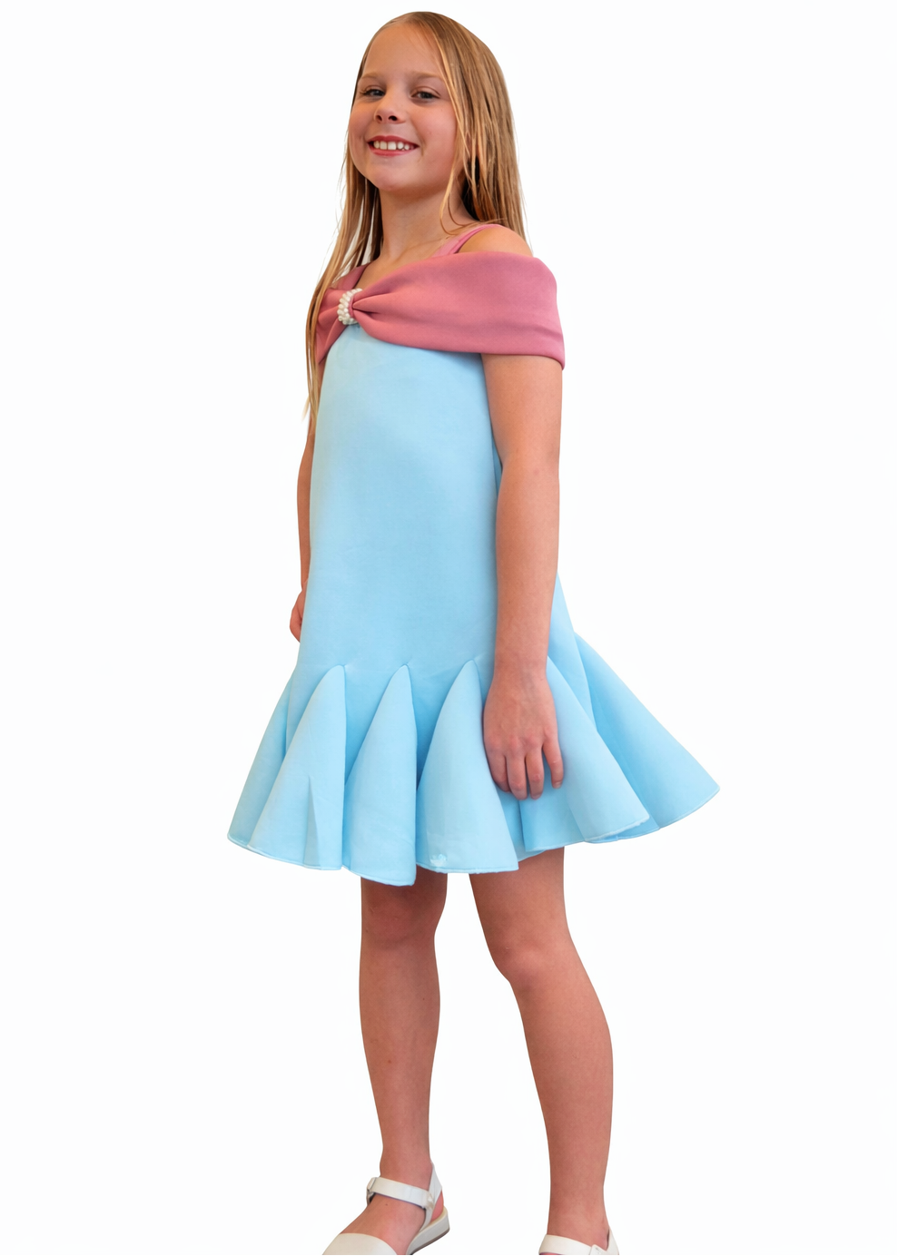 Girls Mini Dress In Blue