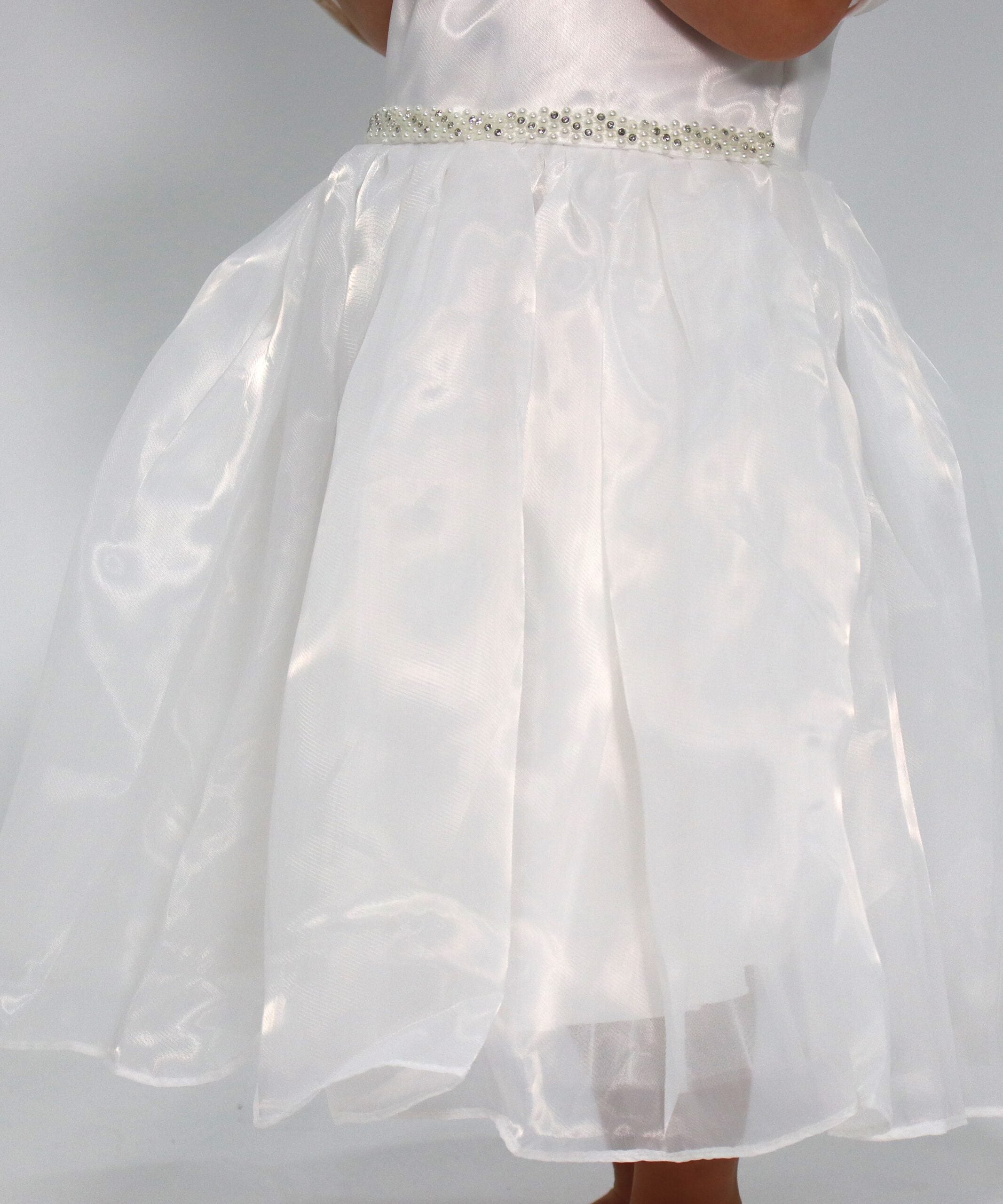 Organza Ivory Dress With Beaded Waist