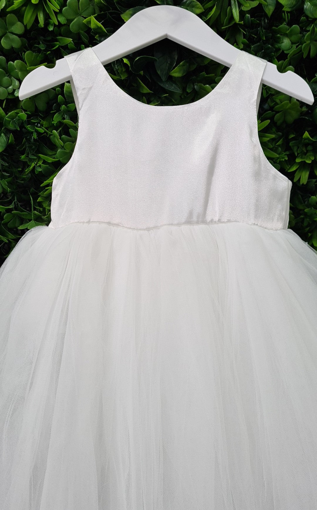 Ivory Flower Girl Puffy Dress - Full Length